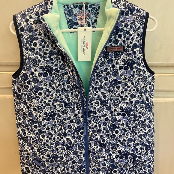 NWT New Vineyard vines, extra large girls vest floral grand millennial - Picture 4 of 4